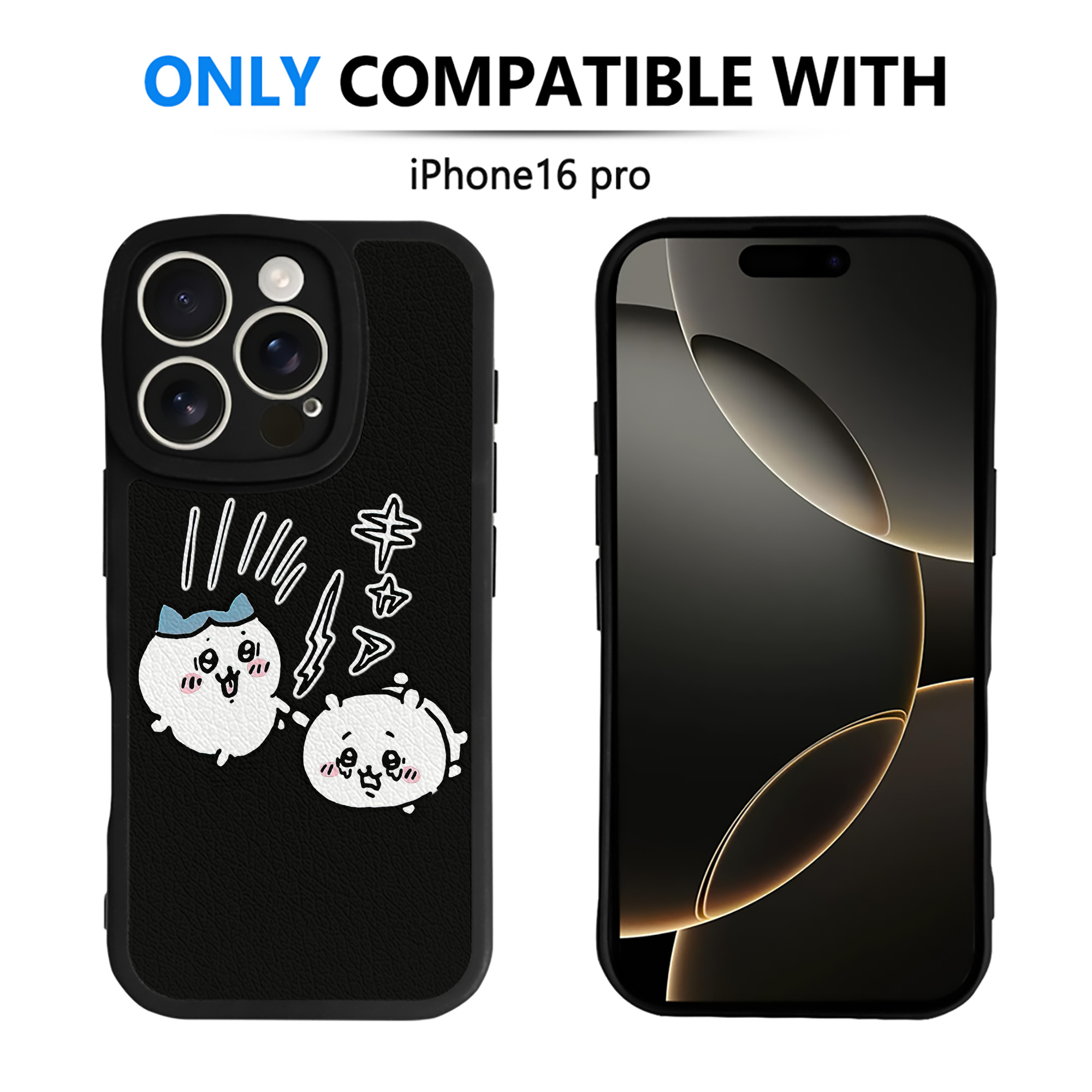 （画像用） ちいかわ ハチワレ Chii-kawa hachiware 【iPhone 16シリーズ対応】シリコンスマホケース（レザー調） 材質：シリコン
